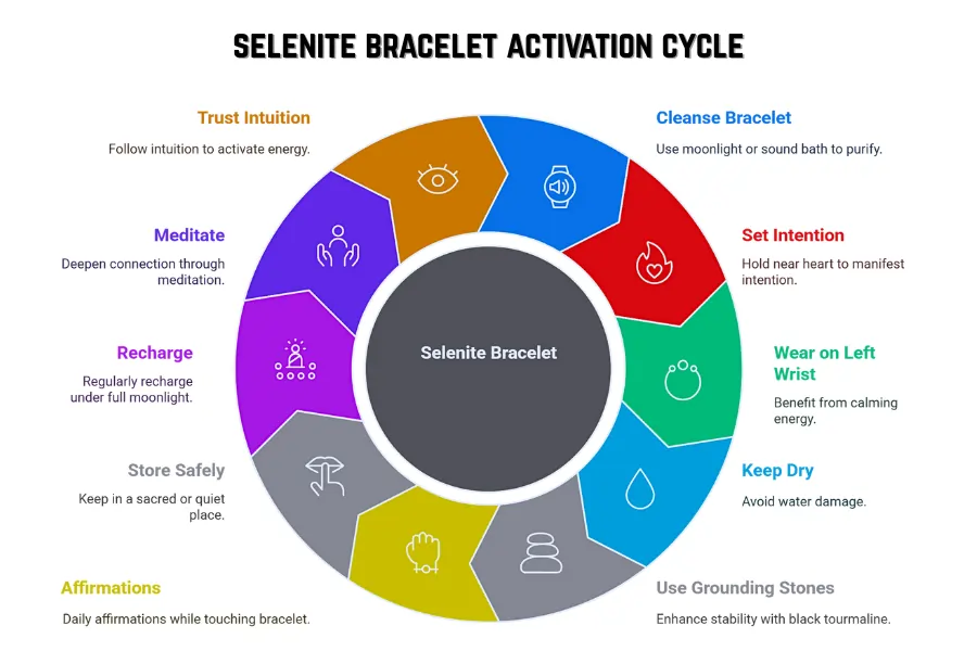 Selenite Bracelet Activation Cycle