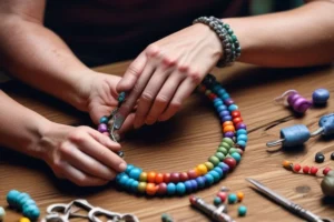make a clay bead bracelet with clasp