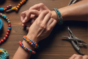 put clasp on a clay bead bracelet