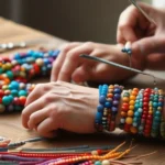 tie bead bracelet without clasp