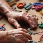 tie clay bead bracelet with clasp